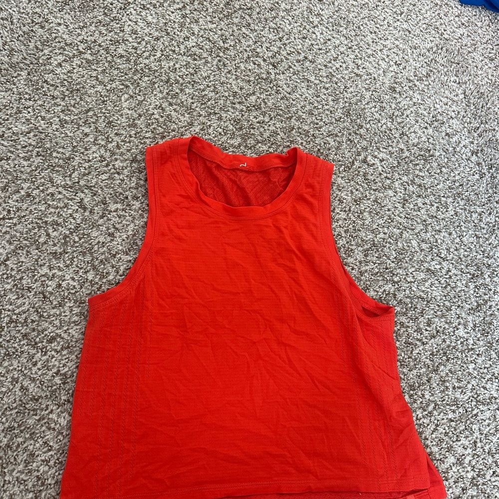 Lululemon Athletica Orange Tank Top
